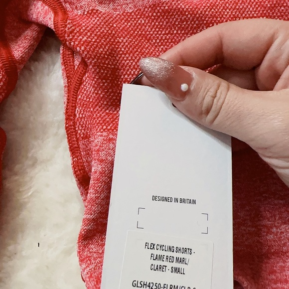 ❌Sold Gymshark Flex Cycling Shorts-Red Marl/Claret - Picture 3 of 4